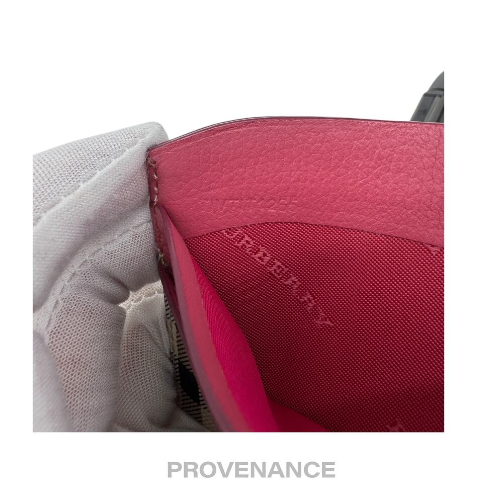 🔴 Burberry Card Holder Wallet - Haymarket Check Pink - Picture 7 of 7